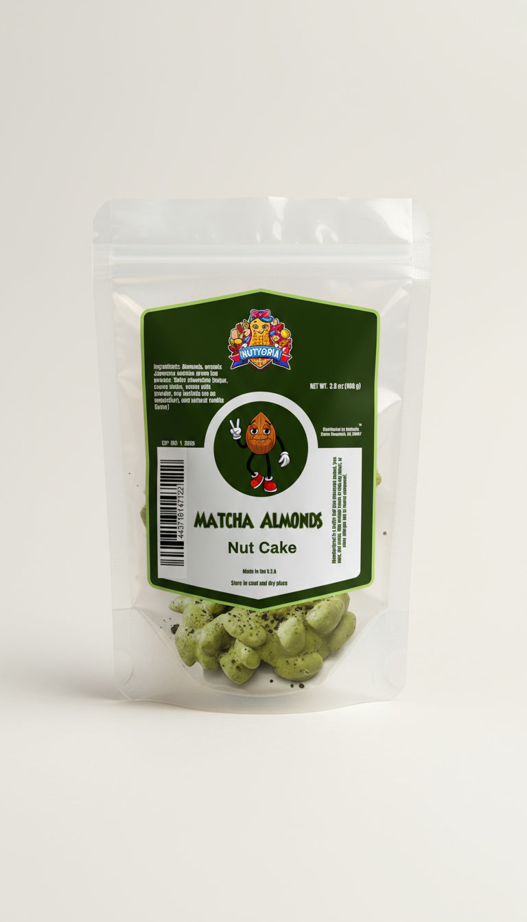 Matcha Almonds Nut Cake