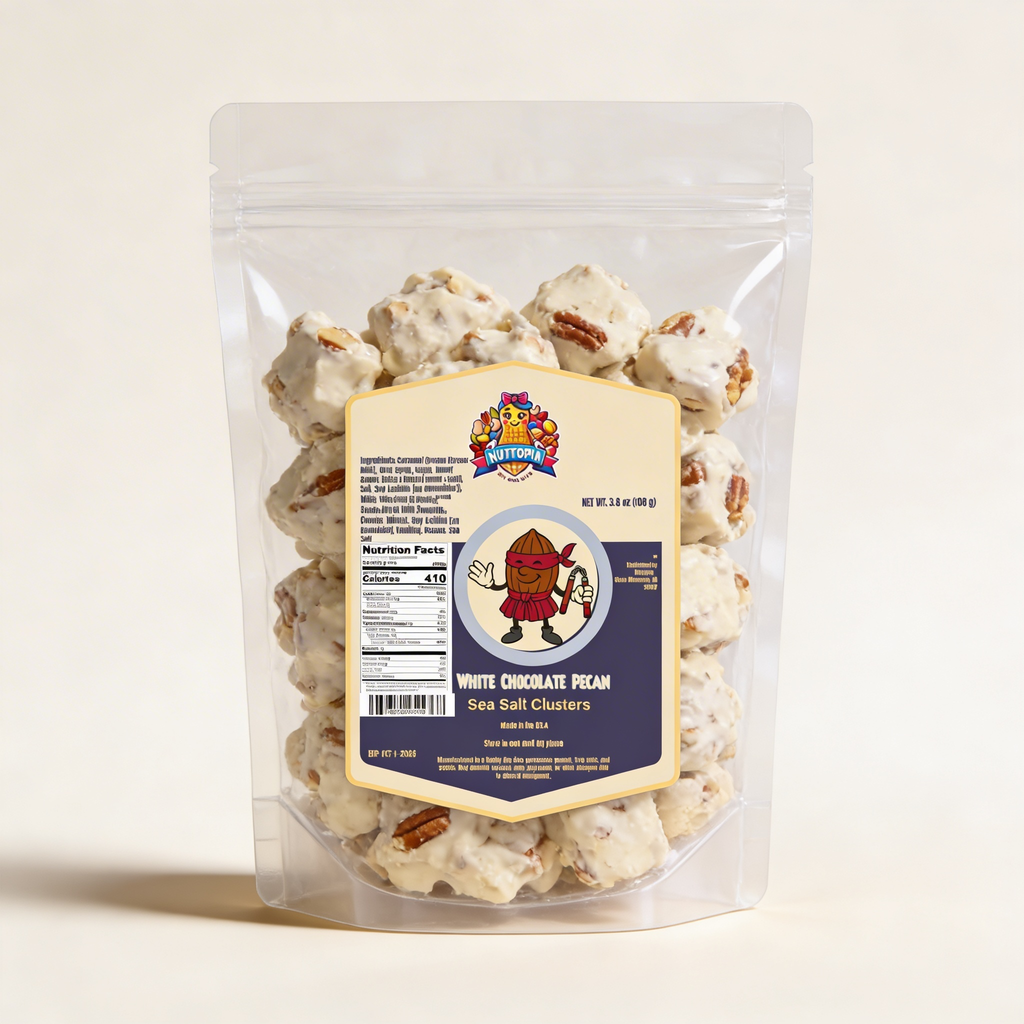 White Chocolate Pecan Sea Salt Clusters