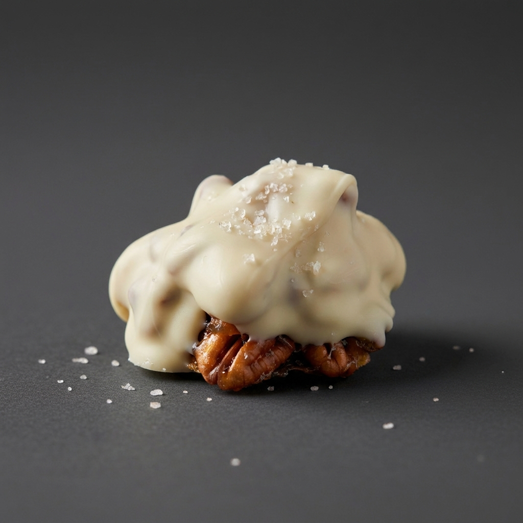 White Chocolate Pecan Sea Salt Clusters