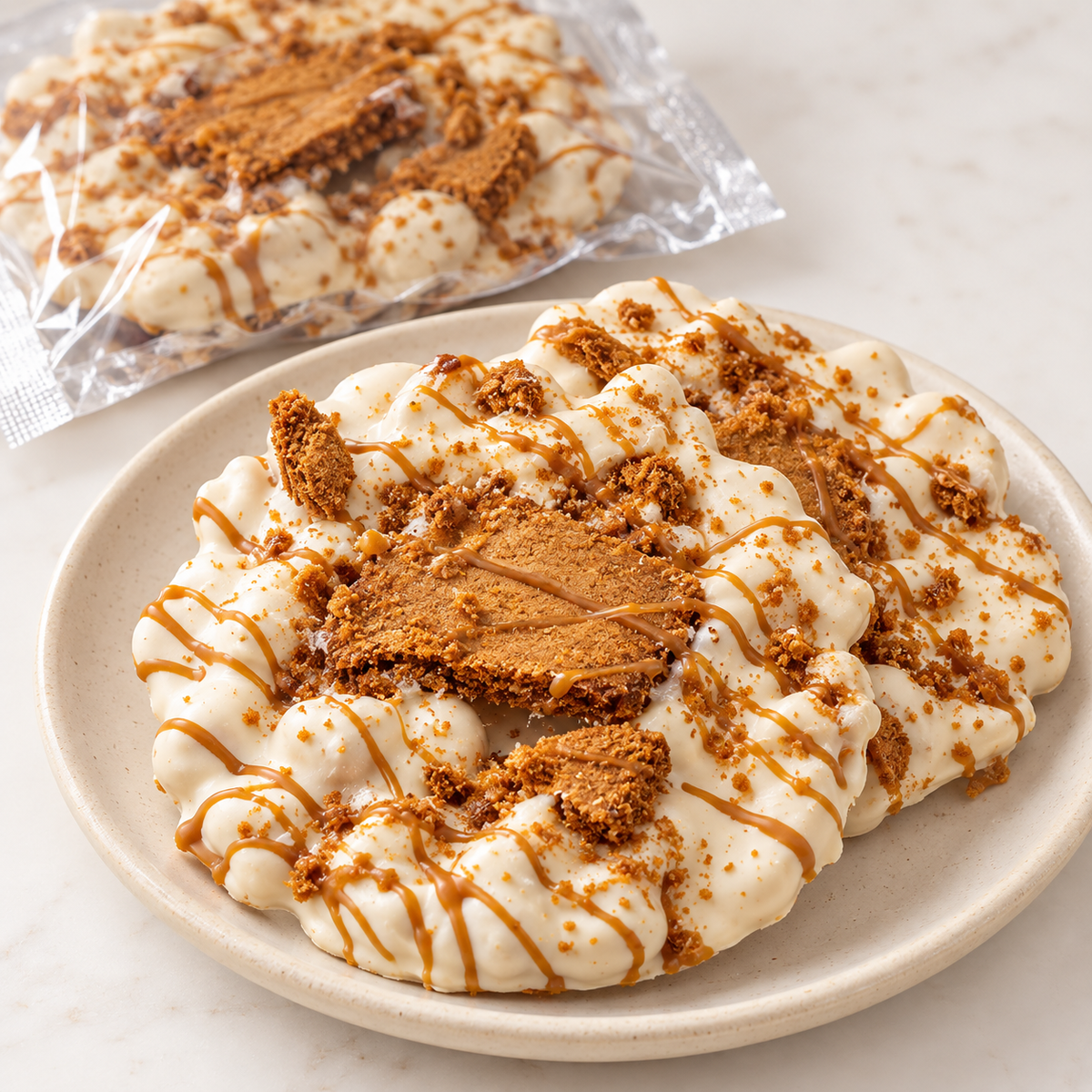 Nuttopia Biscoff Cookie Butter Cashew Cake close-up detail